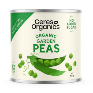 Organic garden peas