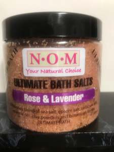 Products: NOM - ROSE & LAVENDER ULTIMATE BATH SALTS 500gm