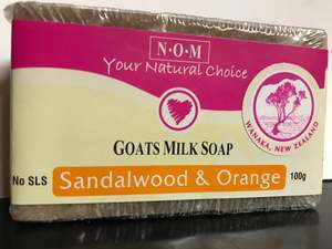 Elmore Oil Proven Pain Relief: SANDALWOOD & ORANGE GOATS MILK SOAP - 100gm
