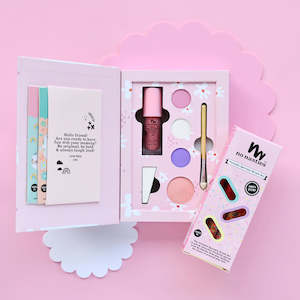 Pretty Play Makeup: Nala Pink Kids Makeup Deluxe Box and Twinkle Sprinkle Brush Set