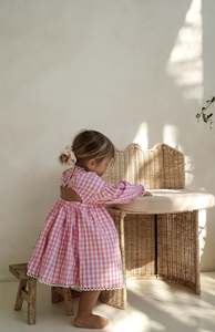Dresses: LOLLY DRESS - PINK GINGHAM