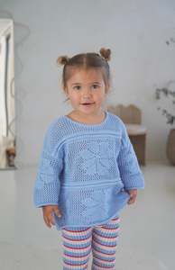 Tops: INDIA CROCHET TOP - AZURE