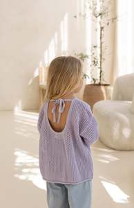 Tops: FLORA CROCHET LOOP TOP - LILAC