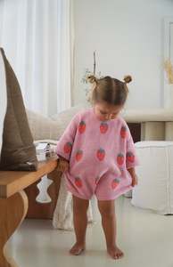 Rompers Overalls: STRAWBERRY ROMPER