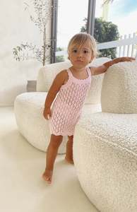 Dresses: SUKI CROCHET DRESS - PINK