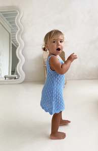 SUKI CROCHET DRESS - AZURE