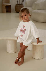 Rompers Overalls: CAROUSEL T SHIRT ROMPER