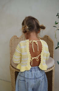 LOLA TOP - BUTTERCUP STRIPE
