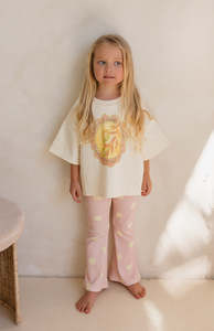 All: STRAWBERRY DOT RIBBED FLARES