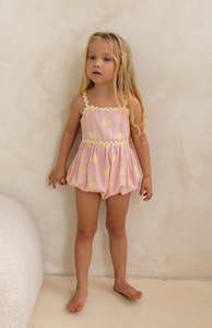 All: STRAWBERRY CREAM DOT RIC RAC ROMPER