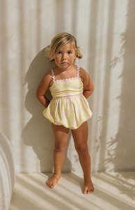 All: BUTTER DOT RIC RAC ROMPER