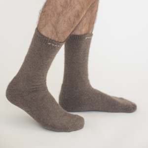 Possum Merino Wool Socks | HUKA | Sand | Men
