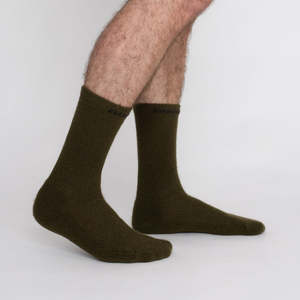 Possum Merino Wool Socks | HUKA | Military Olive | Men