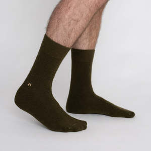 Possum Merino Wool Socks | HAMILTON | Military Olive | Men