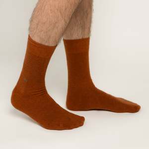 Possum Merino Wool Socks | HAMILTON | Leather Brown | Men