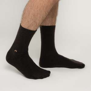 Possum Merino Wool Socks | HAMILTON | Seal Brown | Men