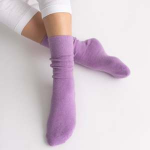 Possum Merino Wool Socks | HAMILTON | Lilac Breeze
