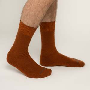 Possum Merino Wool Socks | PIHA | Leather Brown | Men