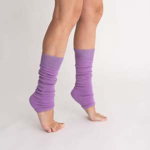 Possum Merino Wool | Leg Warmers | Lilac Breeze