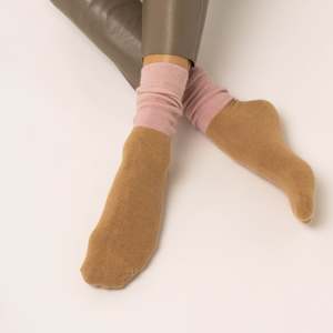 Possum Merino Wool Socks | DUNEDIN | Pink Marshmallow + Beige