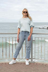 Green: Textured Lilly Top - Peppermint