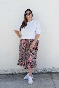 Pants: Woodland Floral -  Magnolia Maxi Skirt