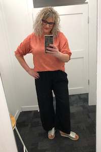 Tops: Broderie Anglaise Textured Lilly Top - Coral