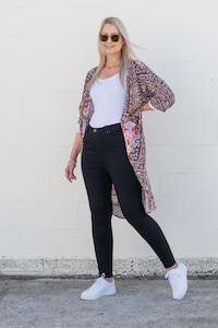 Kimonos: Woodland Floral - Long Patterned Kimono