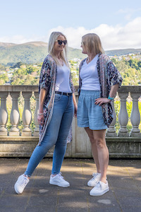 Kimonos: Pebble Fairytale - Long Patterned Kimono