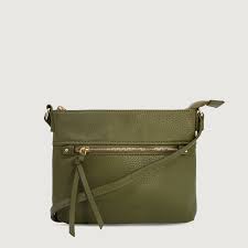 Bags: Vegan Leather Thorndon Bag - Olive