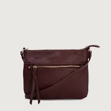Bags: Vegan Leather Thorndon Bag - Wine