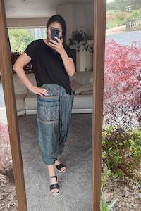 Pants: Aladdin Pants/Jumpsuit - Teal Mandala