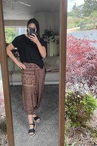 Pants: Aladdin Pants/Jumpsuit - Chocolate Mandala