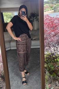 Pants: Aladdin Pants/Jumpsuit - Black Mandala