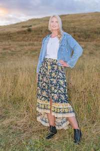 Flirty Skirts: Golden Sweet Pea -  Magnolia Maxi Skirt