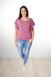 Blush Flutter Sleeve Tee