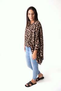 All D T And B T: Butterfly Top - Animal Print
