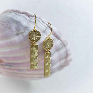 Earrings: Gold - Kina & Moana Pendant Earrings