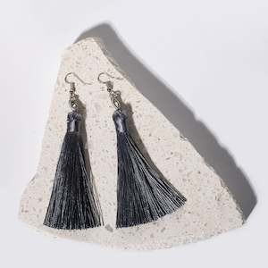 Short Tassel - Silver Earrings