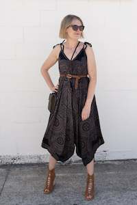 Jumpsuits: Black Mandala Resort Jumpsuit