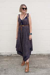 Jumpsuits: Navy Mandala Resort Jumpsuit