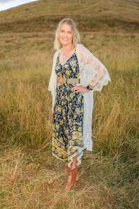 Jumpsuits: Golden Sweet Pea Bali Jumpsuit