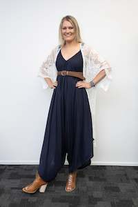 Jumpsuits: Navy Resort Jumpsuit