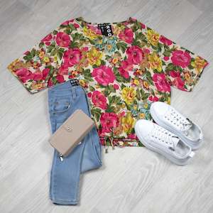 Verity Tie Tops: Short Sleeve Verity Tie Top - Summer Lovin