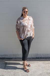 Draped Tops: Coffee Splash Draped Tops - Vogue Collection