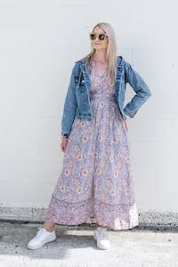 Boho Malia Dresses: Lavender Floral - Boho Malia Maxi Dress