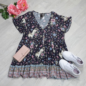 Boho Kara Tunics: Pebble Fairytale - Boho Loose Kara Tunic