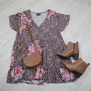 Boho Kara Tunics: Woodland Floral - Boho Loose Kara Tunic