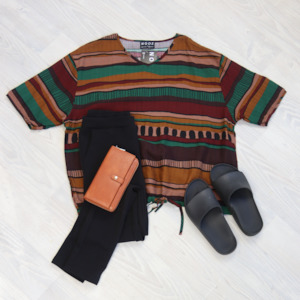 Verity Tie Tops: Short Sleeve Verity Tie Top - African Textile