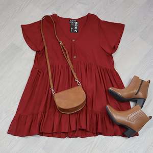 Wine - Boho Loose Kara Tunic